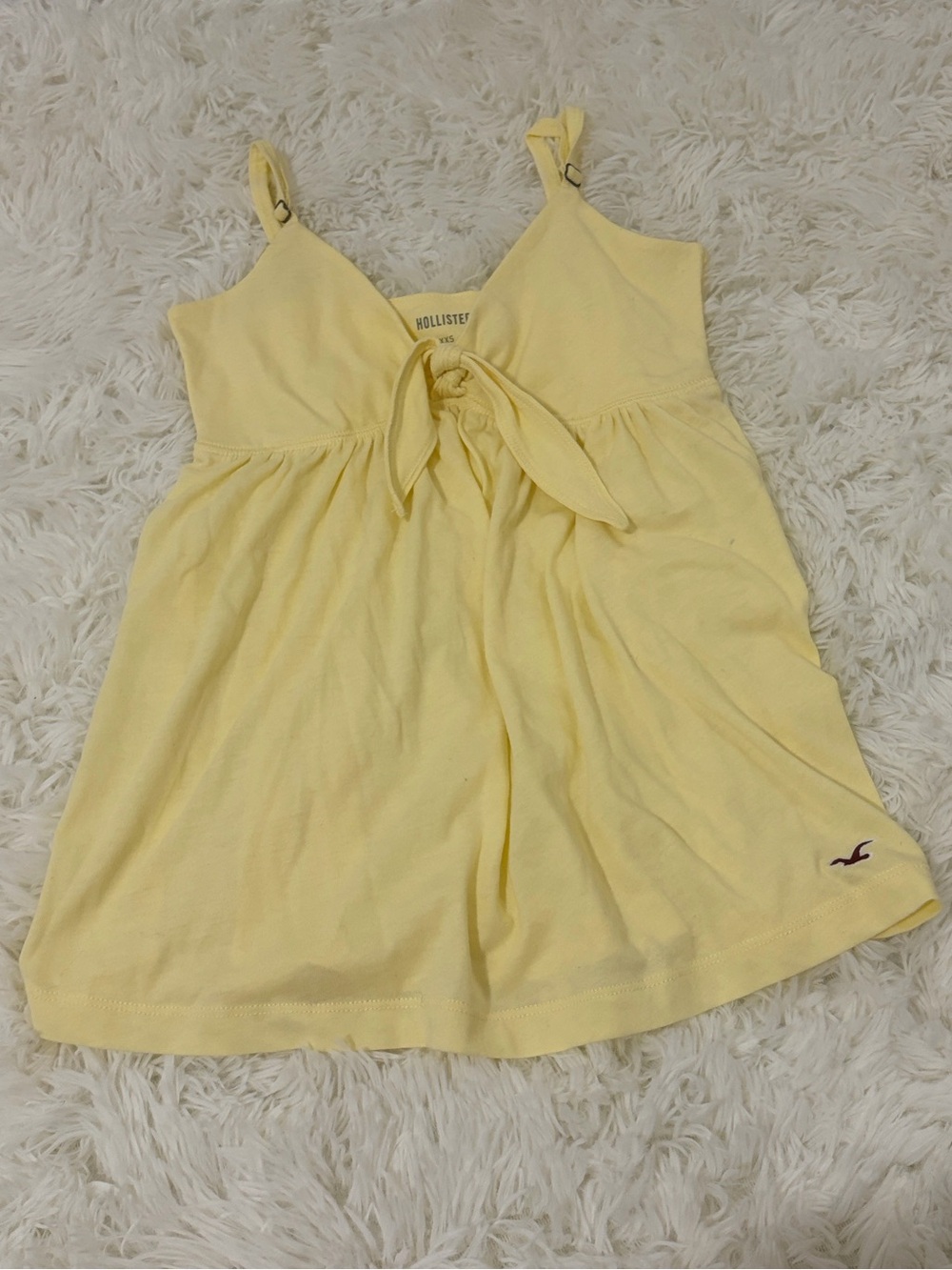 Hollister Butter Yellow Tie-Front babydoll top Cami!!!